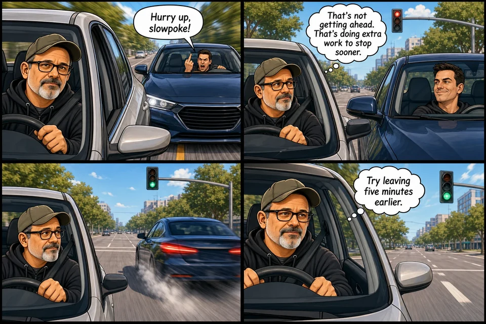 Congratulations, You Beat Me to the Red Light