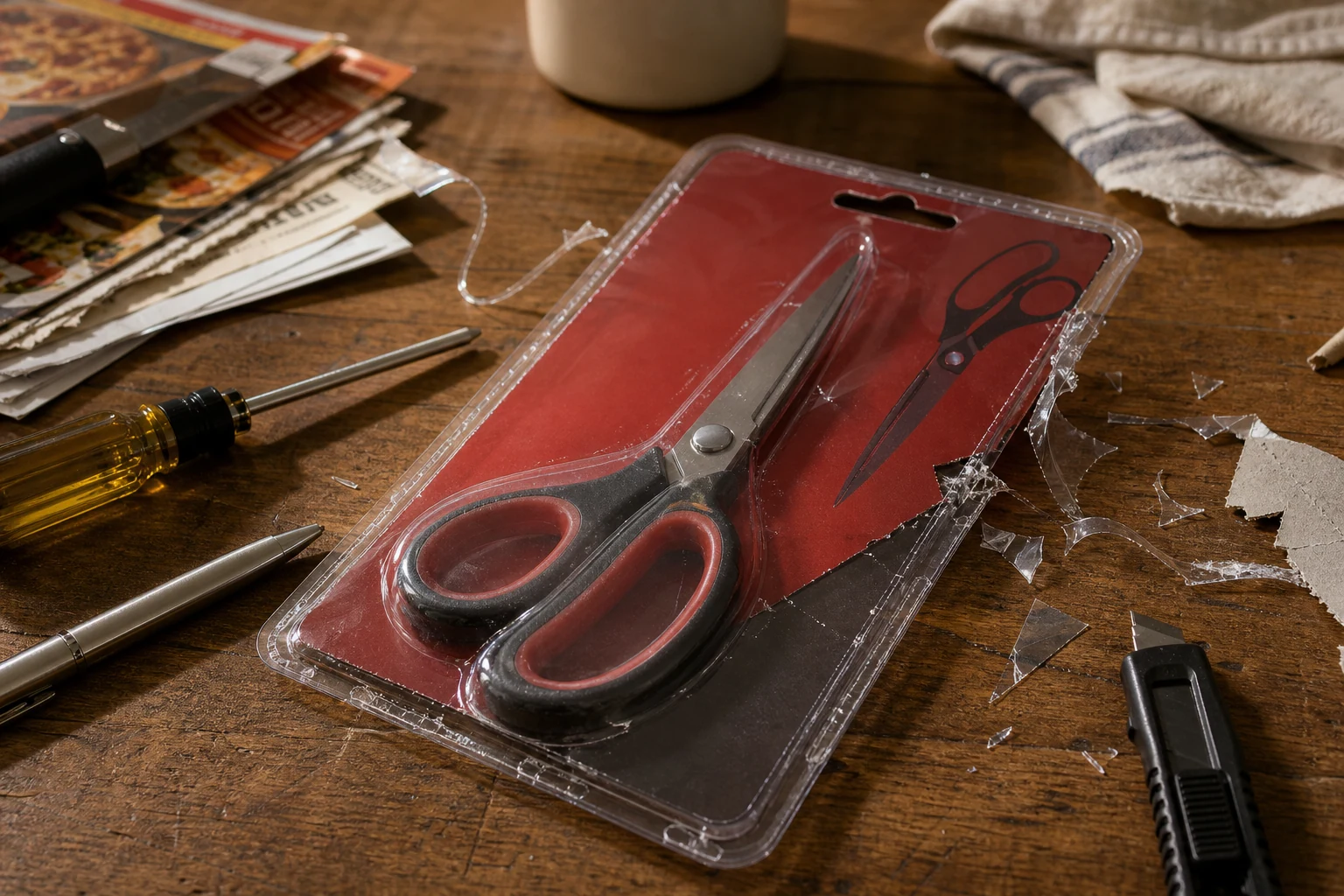 The Scissors Are Inside the Package I Need Scissors to Open