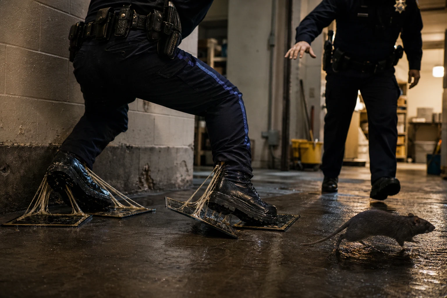 Five Rat Traps Caught an Officer. The Rat Got Away.