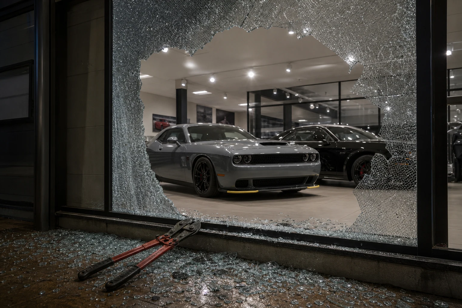 He Went in for a Dodge Challenger. He Left Through the Same Window.