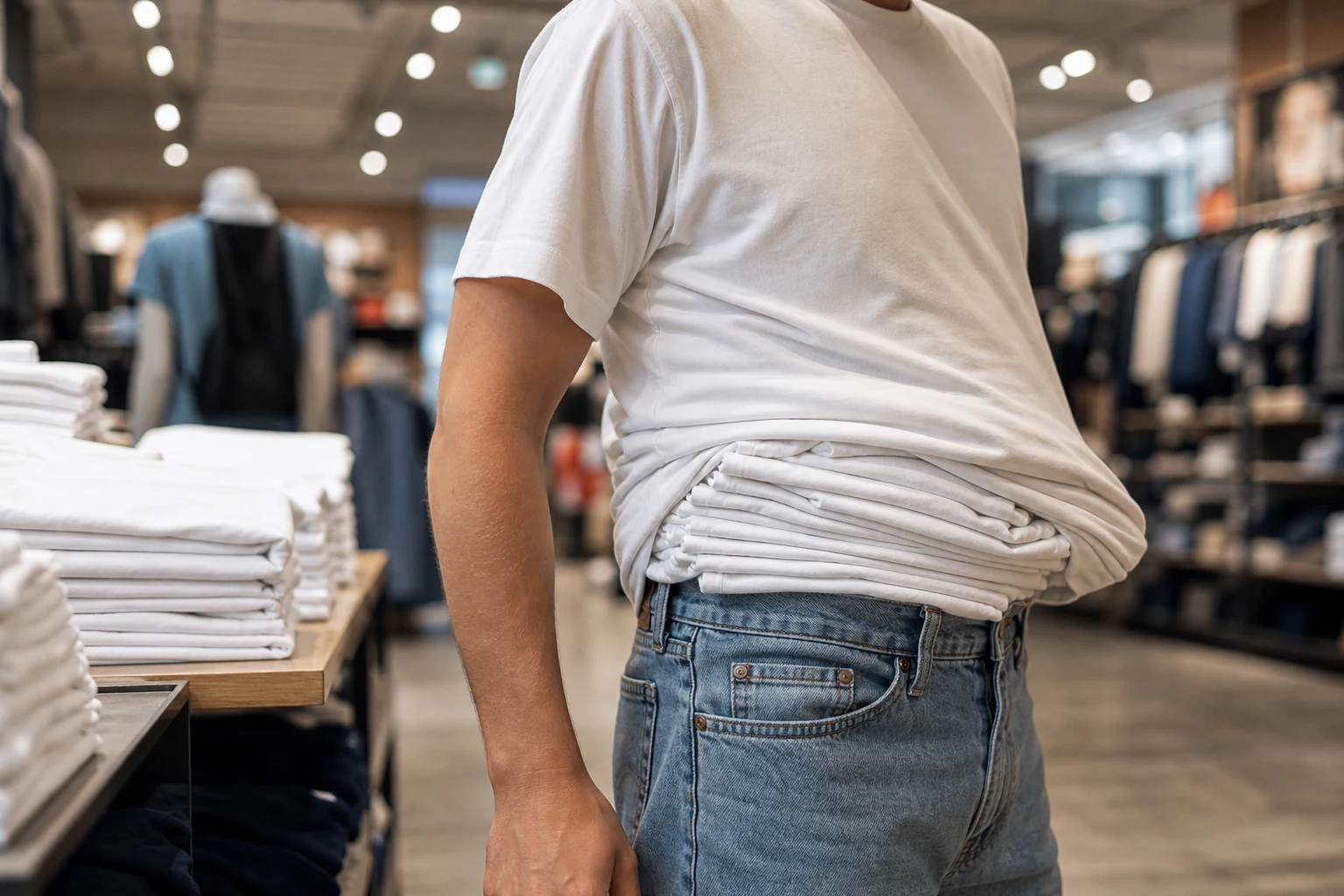 The T-Shirt Was Carrying About Ten Other T-Shirts