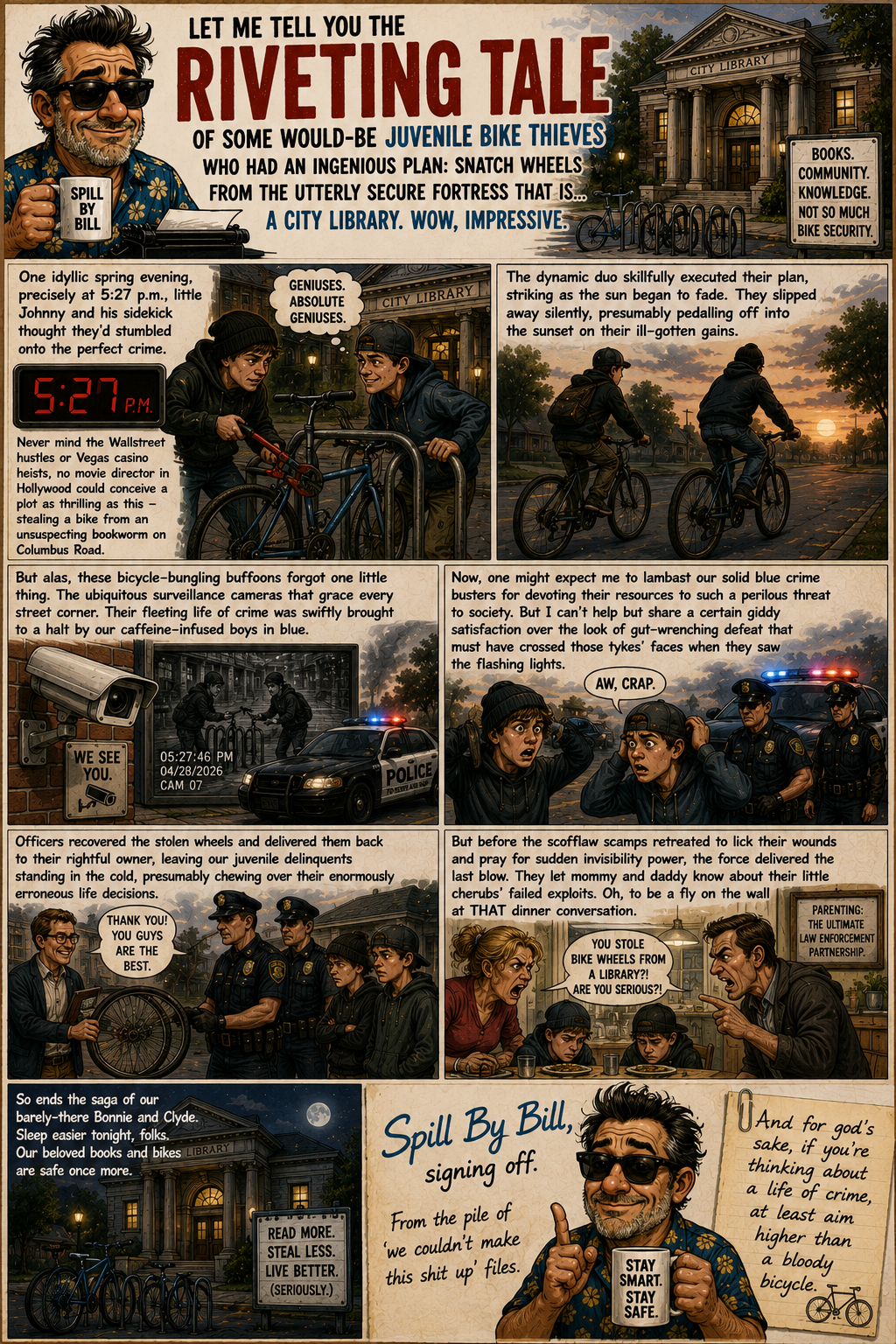 Bike Busting Bonnie and Clyde Find Themselves Pedalling to Nowhere – Spill By Bill